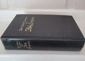 1981 New World Translation Black Deluxe Leatherette Bible Watchtower Jehovah - Picture 1 of 14