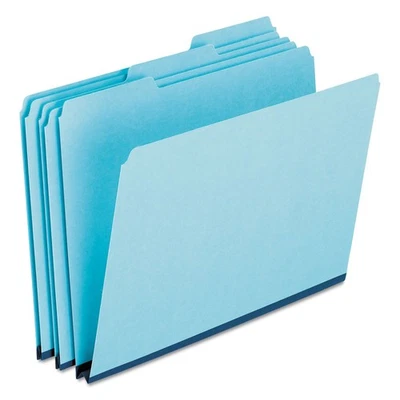 9300T13 Pressboard Expanding File Folders, 1/3 Cut Top Tab, Legal, Blue (Box ... - Image 1 of 3