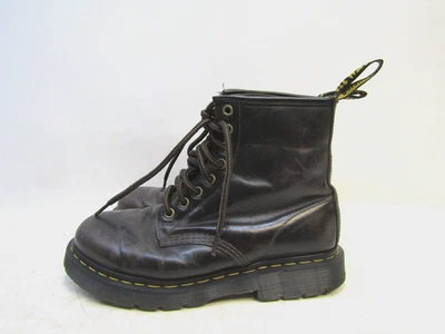 Dr. Martens Womens Size 8 M Brown Leather Lace Up 8 Eye Ankle Fashion Boots - Image 1 of 4