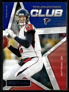 Panini Rookies & Stars 2019 Matt Ryan Touchdown Club True Blue #/49 - Imagen 1 de 2