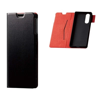 Funda Xperia 5 ULTRA DELGADA Cuero Suave con Función Soporte Imán Negra Foto 1 de 4