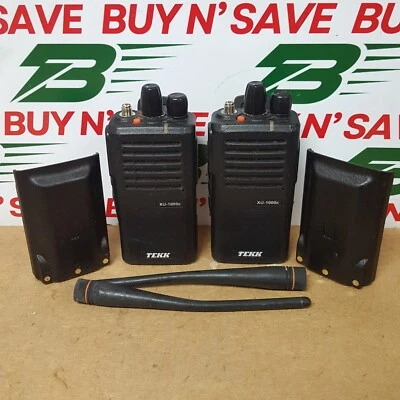 Lote de 2- Radios Transceptoras FM UHF Tekk XU-1000E con Bttrs y Antns - USADAS Foto 1 de 4