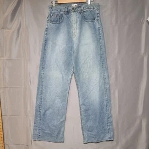 Vintage Tommy Hilfiger Womens Jeans Size W33 L32 Faded Blue Wide Leg - Picture 1 of 16