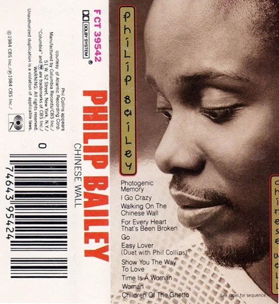 Philip Bailey - Chinese Wall (SEALED CASSETTE) - Image 1 of 1