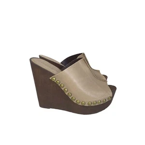 Nuovo Charles David Made in Italy Recchia pelle plateau zeppa mules donna 7 - Foto 1 di 7