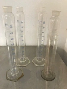 Lot of 4 500ml EXAX GRADUATED CYLINDERS  No. 20040   - Picture 1 of 4