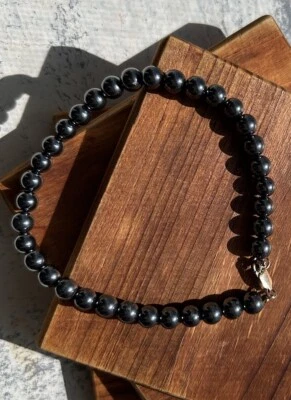 Vintage Hematite Bracelet 1/20 14k GF  Lobster  Clasp Beautiful Not Magnetic - Image 1 of 4