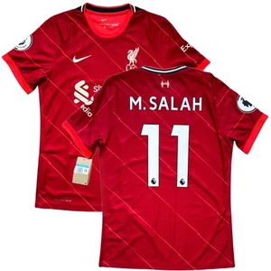 2021/22 Liverpool Authentic Home Jersey #11 M. Salah Medium Nike Vapor EPL NEW - Picture 1 of 23