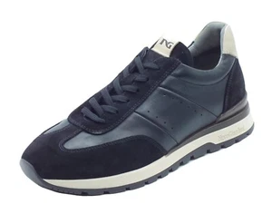 Scarpa NeroGiardini Uomo mod. I400411U in Pelle E Camoscio BLU Sconto -35% - Imagen 1 de 6