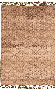 Traditional Hand-Knotted Tribal Carpet 5'3" x 7'7" Wool Area Rug