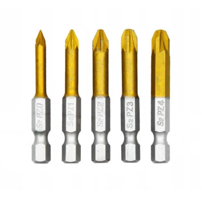 REXXER 5-teiliger Kreuz-Bit-Satz PZ 0 - PZ 4 Akkuschrauber Schreiner Langbits 50mm