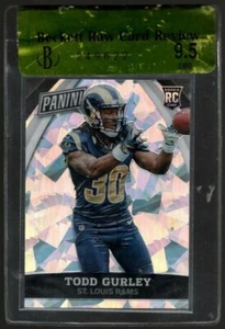 TODD GURLEY /25 BGS 9.5 FALCONS ROOKIE CRACKED ICE SILVER PRIZMS RC 2015 PANINI - Picture 1 of 2