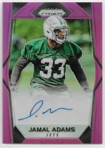 Jamal Adams 2017 autógrafo rosa Panini Prizm automático novato radiocontrol SP JETS - Imagen 1 de 1