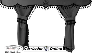 LKW Gardinen Scheibengardinen Grau Schwarz passend für Scania R S G P - Bild 1 von 4