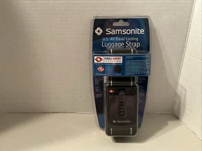 Samsonite Travel Sentry Locking Luggage Strap Charcoal Grey SM3571CG Fits To 72” - Image 1 of 4