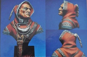 Neu 1/10 Huron Warrior Soldier Büste Figur Harz unlackiert unmontiert - Bild 1 von 2