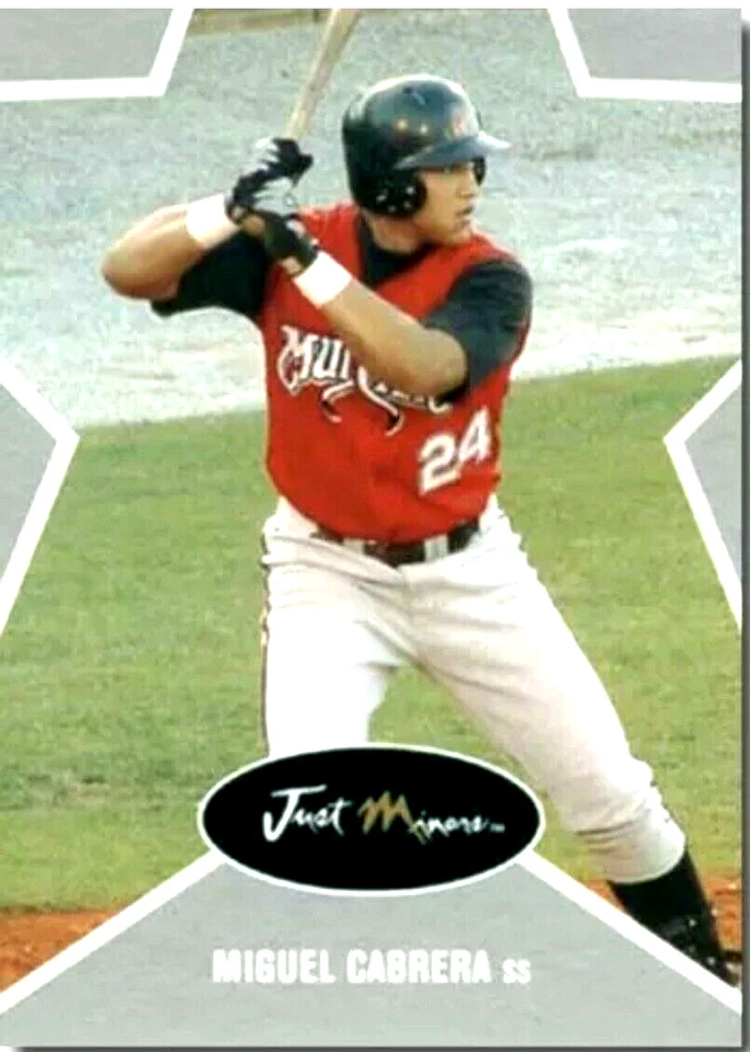 完好”MIGUEL CABRERA 2003 JUST MINORS“银色版”新秀卡! 3,000 个命中! — 第 1/1 张图片