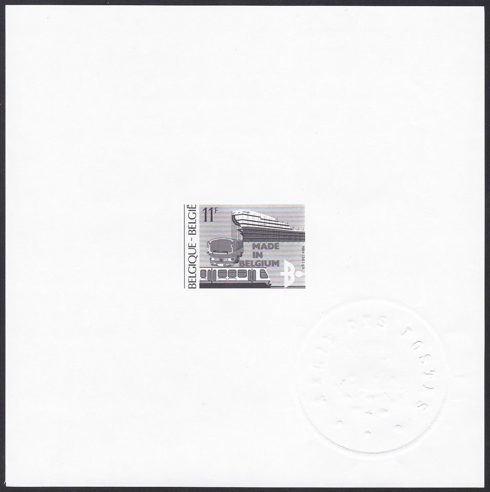 Belgium Sc1163 Belgian Export, Industry, Ship, Bus, Train, Minister Proof - Image 1 of 1