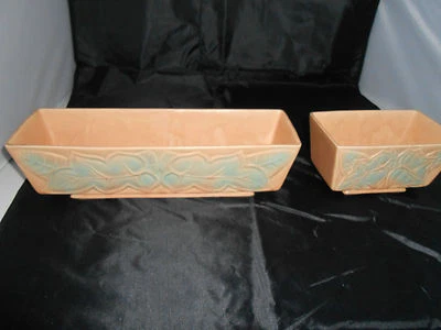 2 CONTENEDORES DE BARATIJAS DE CERÁMICA VINTAGE, PINTADOS CON DISEÑO FLORAL SIN ASTILLAS GRIETAS Foto 1 de 4