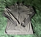 WOMAN’S SIZE LARGE GRAY 1/4 ZIP NIKE DRI-FIT PULLOVER ACTIVEWEAR SHIRT JACKET
