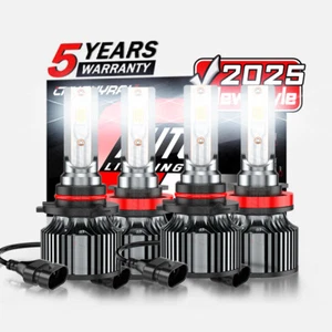 4x 9005+H11 Combo LED Headlight High+Low Beam Bulbs Kit 6500K Super White Bright - Picture 1 of 13