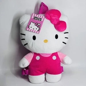 Sanrio Hello Kitty  Plush 13.5” Inches Plush Backpack Bag With Bow Pink New - Picture 1 of 2