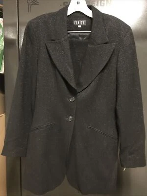 Conjunto de falda chaqueta negra vintage Finity talla 8 Foto 1 de 4