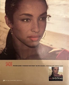 Anuncio impreso álbum de música Sade: Stronger Then Pride 1988 (aprox. 10,5x12,5) - Imagen 1 de 1