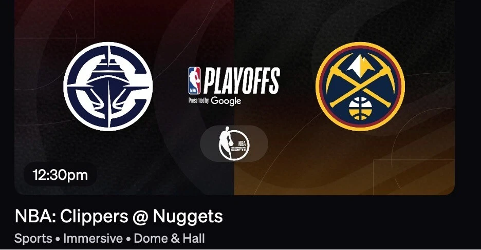 COSM - 圆顶 - 2 级 - Clippers @ Nuggets 4/19/25 季后赛  — 第 1/1 张图片