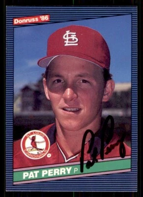 1986 Donruss Baseball #596 Pat Perry Signed Autograph (no COA) *e1 - Image 1 of 2