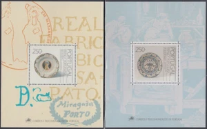 PORTUGAL Sc # 1799 MNH  SET of 2 S/S  -  POTUGUES CERAMICS (FAIENCE), 17th CENT - Picture 1 of 1