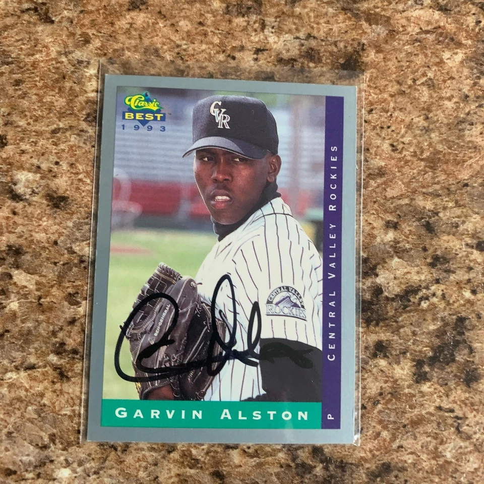 Garvin Alston Signed 1993 Classic Best Rc Auto Colorado Rockies - Image 1 of 1