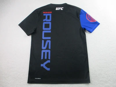 Ronda Rousey T Shirt Mens Size Small Reebok UFC Walk Out Logo MMA Black Blue S - Image 1 of 4
