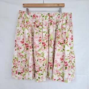 Blumen Rock Retro Vintage Kreis Swing Blumen bedruckt rosa - Bild 1 von 6