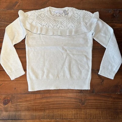 Children’s Place Girls Sparkle Ruffle Sweater Shirt NWT! MSRP $29.95 M 7/8 - Image 1 of 4