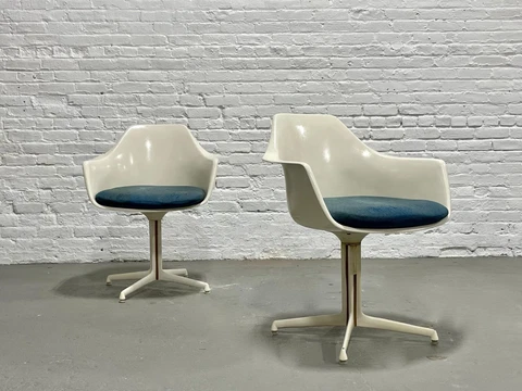 ONLY 2 CHAIRS REMAINING // Mid Century MODERN TULIP Saarinen style Dining CHAIRS Cover