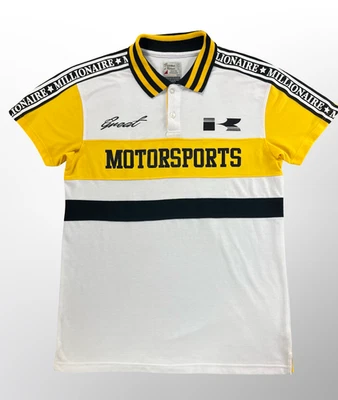 Bleecker & Mercer Mens 2XL Motorsports Millionaire Racing Polo Shirt Yellow - Image 1 of 4