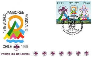 Peru 1999  Sc# 1203 WORLD SCOUT JAMBOREE Set in Pairs Official F.D.C. - Picture 1 of 1