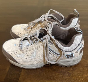 Shoes Hiking New Balance 645 Wms sz 6.5 D (wide) Taupe Brown w Blue Trim - Picture 1 of 7