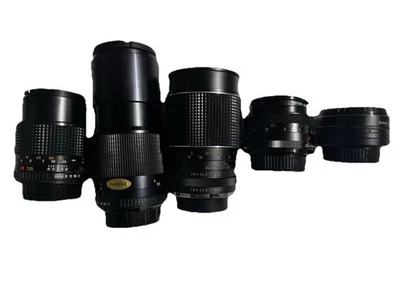 Minolta MD  MC Lens Lot Vivitar SMS Focal MC Etc Please Read - Image 1 of 4