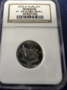 2002 s Tennessee statehood quarter NGC PF 69 Ultra Cameo - Picture 1 of 2