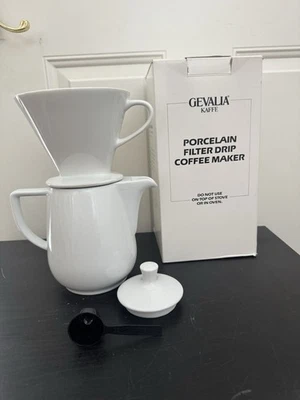 GEVALIA KAFFE Porcelain Filter Drip Coffee Maker White - Image 1 of 4