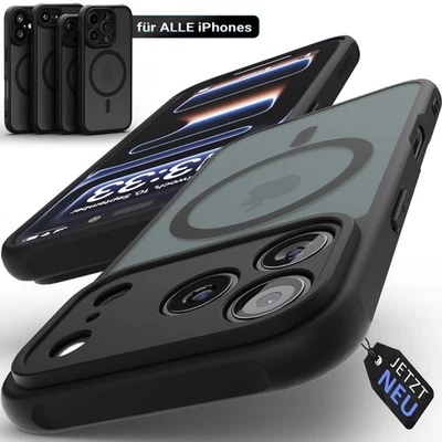 Hülle iPhone 17 16 15 14 13 12 11 Pro Max MagSafe Handy Magnet Case Kameraschutz - Bild 1 von 4