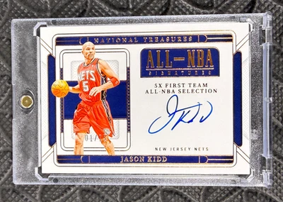 2024 National Treasures Jason Kidd All-NBA Signatures Gold Auto #ALL-KID 01/15 Foto 1 de 3