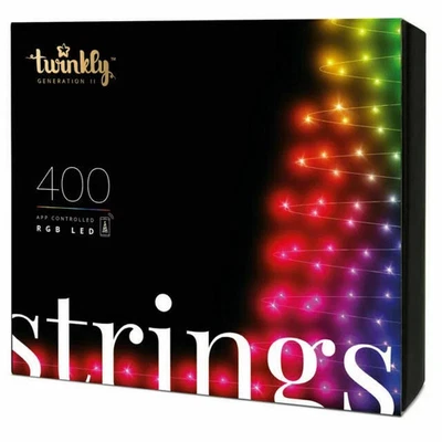 Twinkly Strings App-Controlled Smart RGB LED Christmas Lights 400 Multicolor New - Image 1 of 4