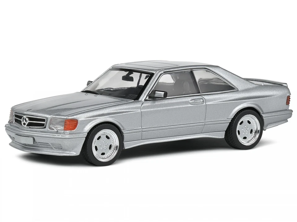 SOLIDO 4310903 MINIATURA MERCEDES-BENZ 560 SEC CARROZZERIA LARGA ARGENTO 1/43