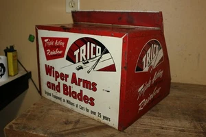 Vintage 1950's Trico Windshield Wiper Arms Blades Metal Display Cabinet Sign - Picture 1 of 10