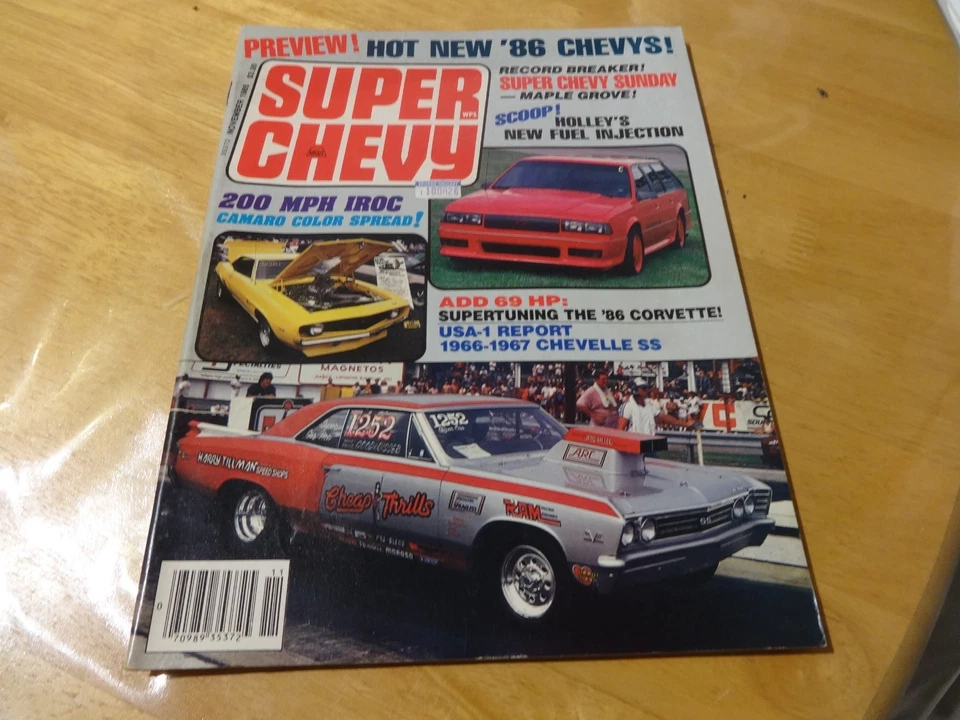 SUPER CHEVY VINTAGE CAR MAGAZINE CHEVROLET  1985 NOVEMBER - Image 1 of 1