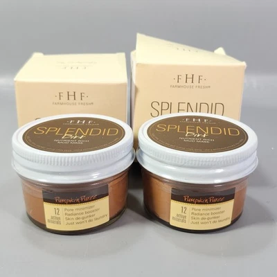 Farmhouse Fresh FHF Splendid Dirt Pumpkin Puree Nutrient Mud Mask 3.2oz Lot of 2 - Image 1 of 4