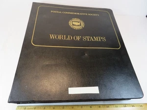 Álbum de estampillas postales conmemorativas de la sociedad mundial 55 páginas de exhibición de estampillas años 80’s - Imagen 1 de 20